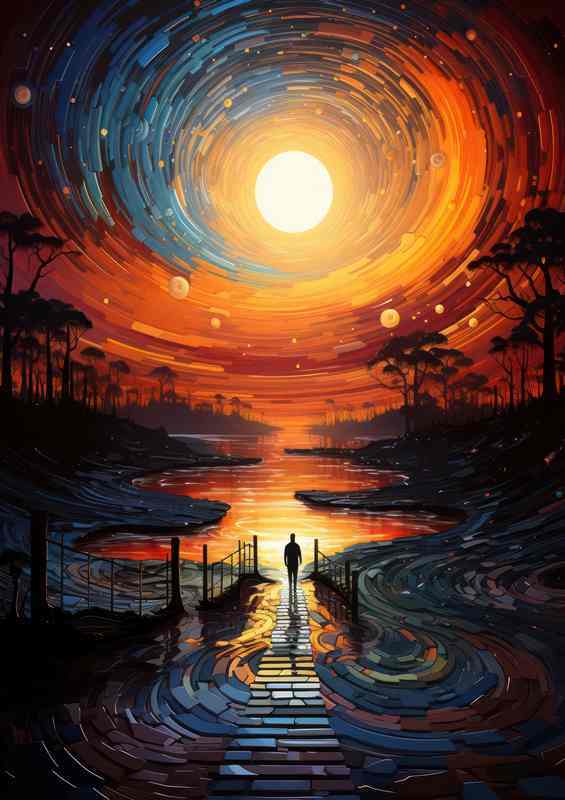 Sunset black hole | Poster