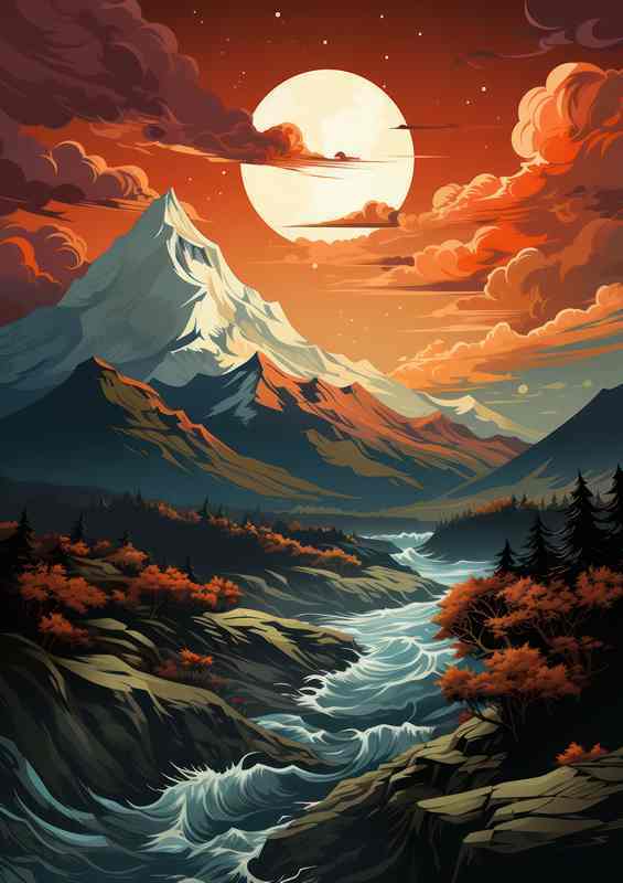 The sun and mountains delight | Canvas