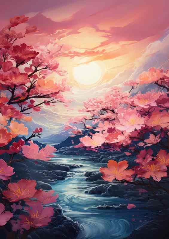 Twilight Tapestry Sunset Weaves | Poster