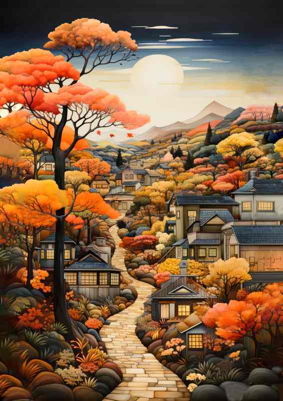 village life in the mountains | Poster