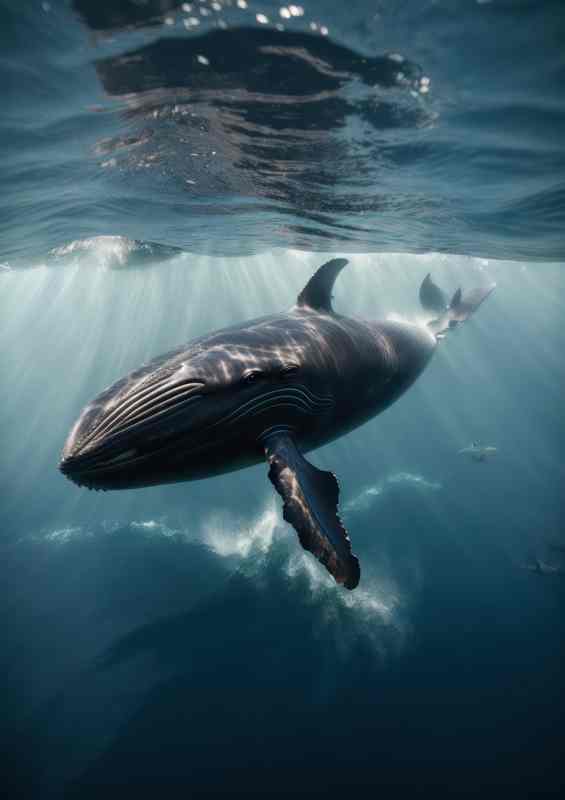Majestic Whale Under The Sea | Poster