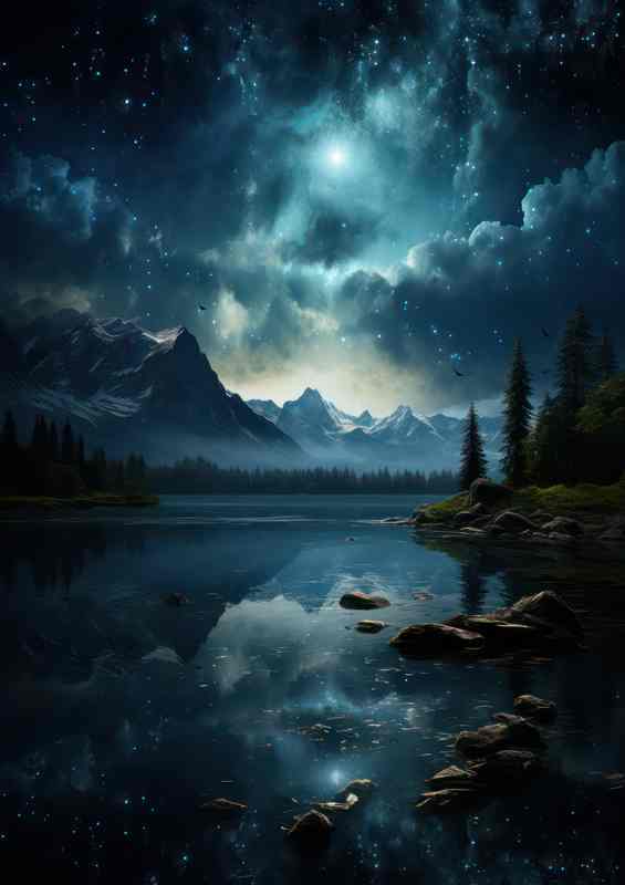 Midnight Wonder in Starlight | Metal Poster