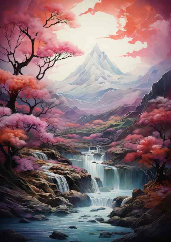 Misty Falls An Artists View | Di-Bond