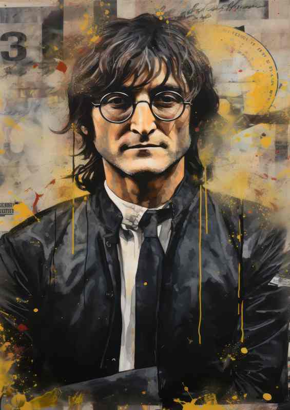 Collage featuring john lennon | Poster
