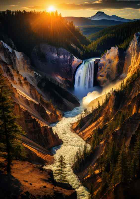 Natures Perfect Picture Yellowstone Canyon | Di-Bond
