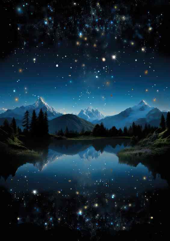 Nocturnal Ripples of Light | Canvas