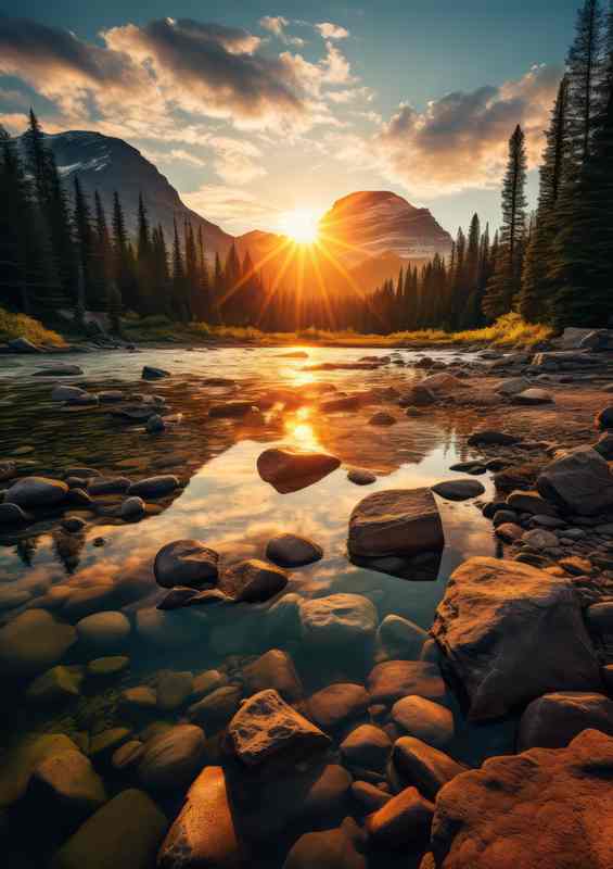 Peeking Sun From Behind The Mountains | Di-Bond