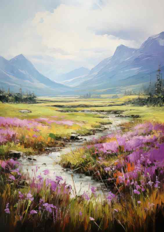 Purple Haze Meadow View | Metal Poster