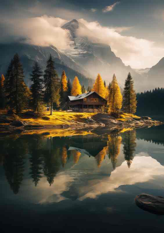 Rustic Cabin Near The Lake | Canvas