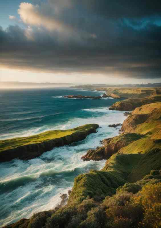 Stormy Skies Rolling Waves | Poster