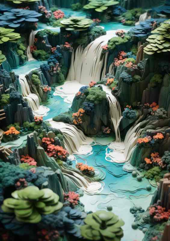 Waterfall Kaleidoscope | Di-Bond