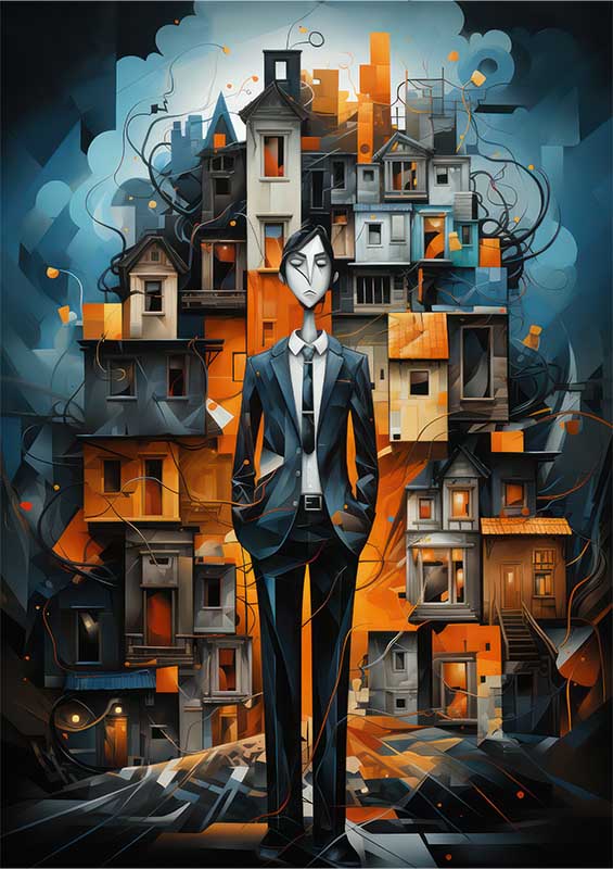 Enigmatic Entities Deciphering Abstract Human Art | Poster