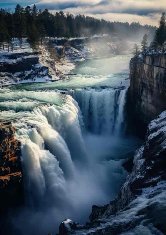 Yellowstone Canyon Spectaculor heights | Metal Poster