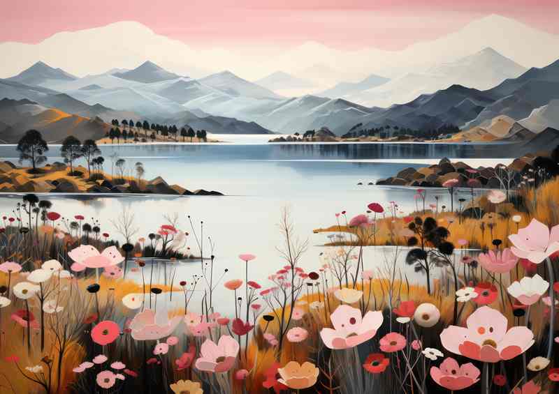 English Lake A Whimsical Take | Poster