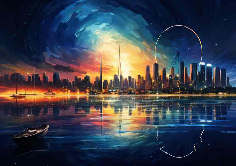 Evening Elegance Sunset | Metal Poster