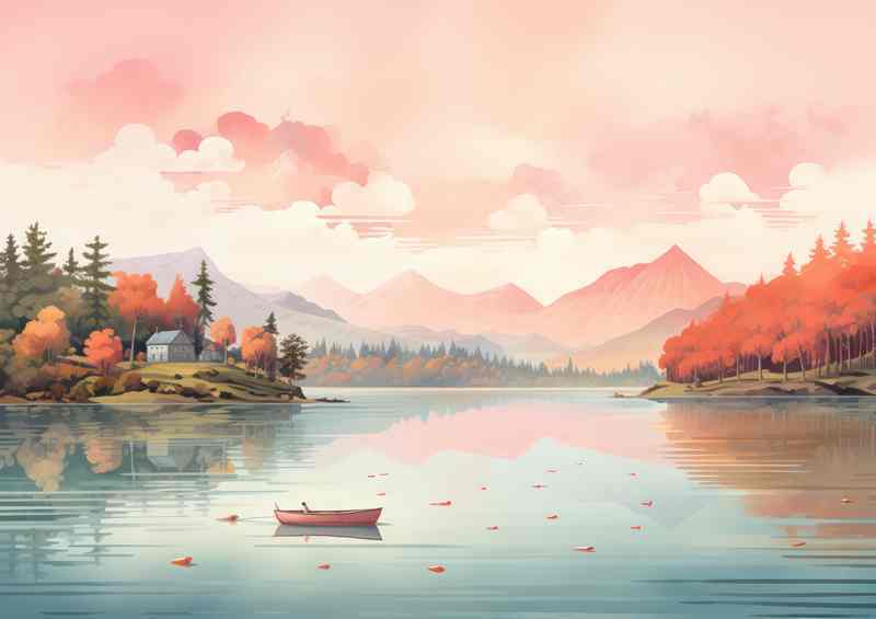 Little Boat Elegance on The Lake | Poster