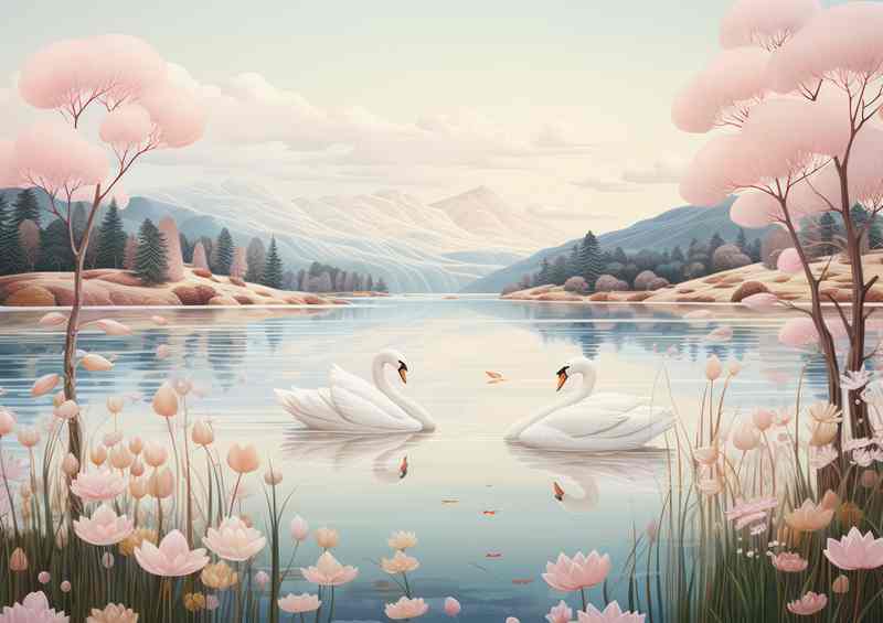 Natures Love Swans | Canvas