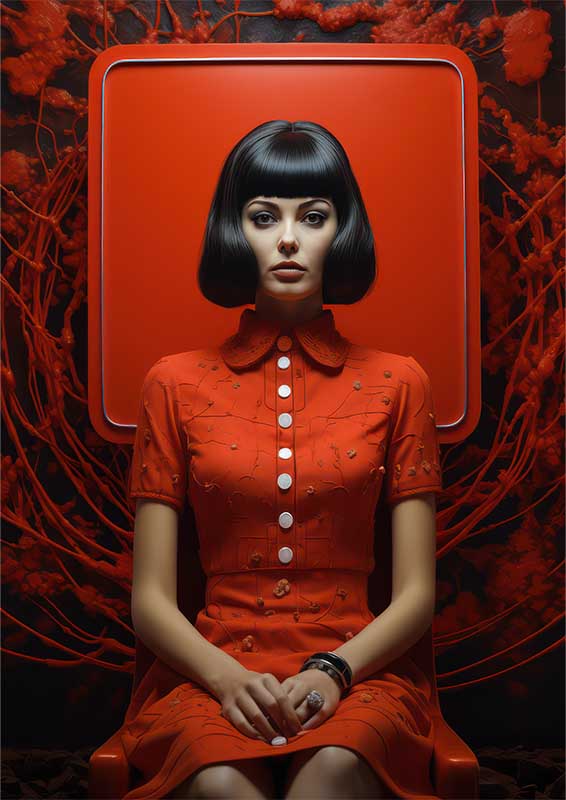 Shades of Emotion People in Abstract Art | Metal Poster