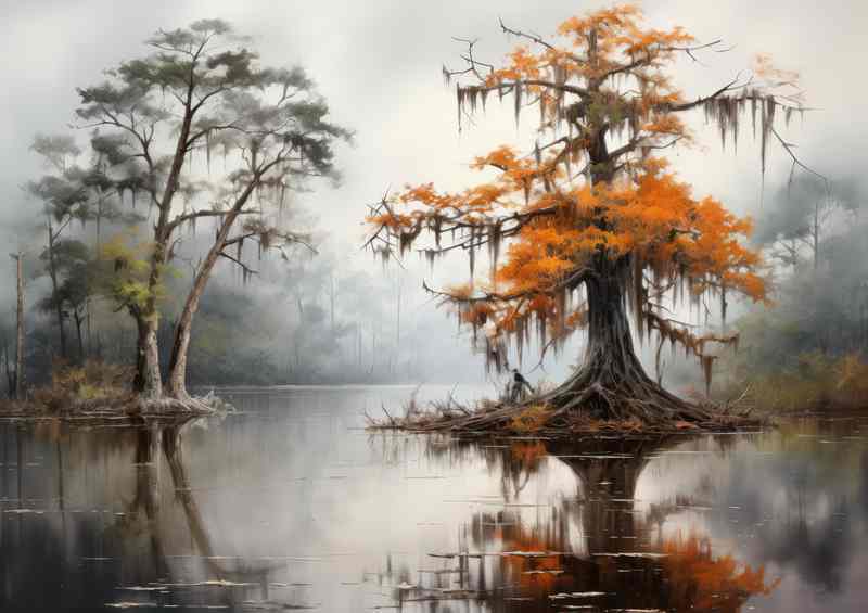 Swamp Tree In The Mist | Canvas