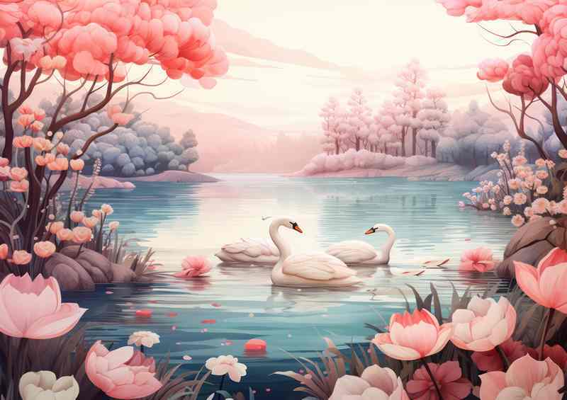 Swan Lake in Pink | Poster