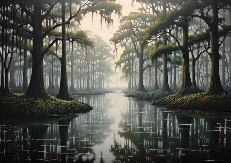 Trees on Lake Majesty | Canvas
