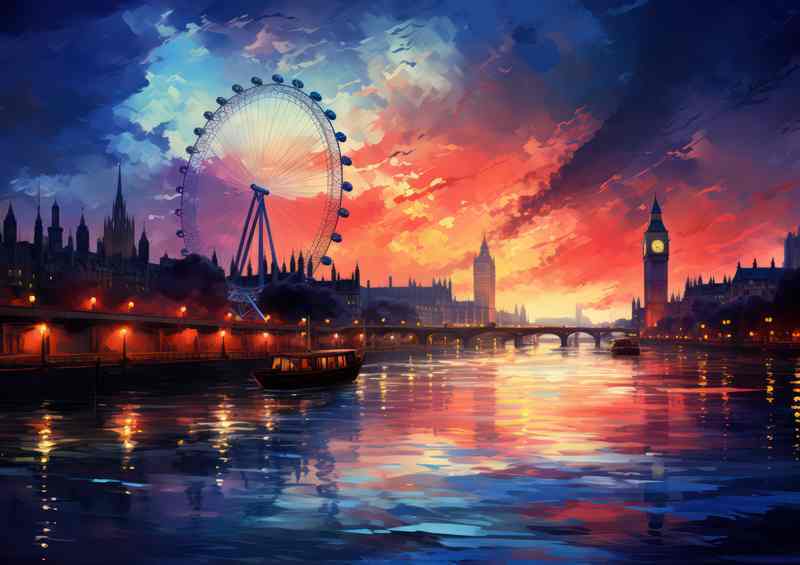 Wheels In Motion Splash of Colour | Metal Poster