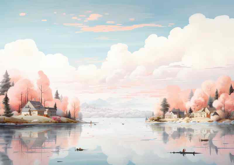 Whimsical Lake and Candyfloss Dreams | Canvas