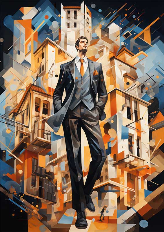 The Blurred Line Between Reality and Abstract Figures | Metal Poster