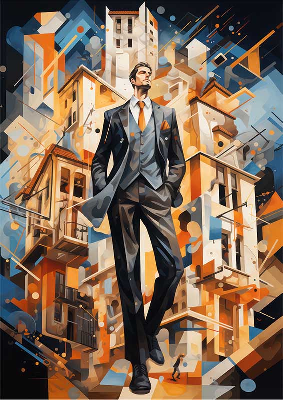 The Blurred Line Between Reality and Abstract Figures | Poster