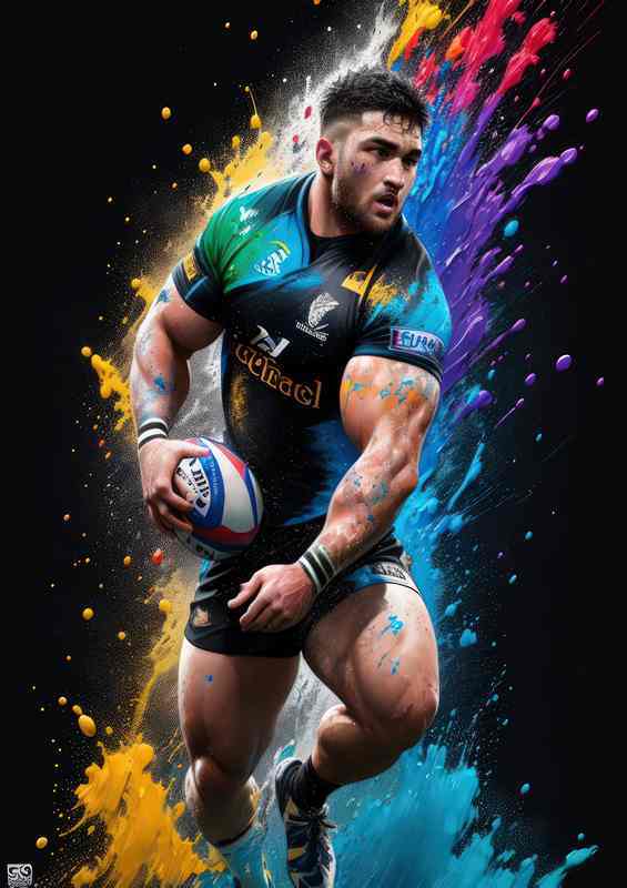 Bold Rugby Beauty Striking Splash Art Display | Di-Bond