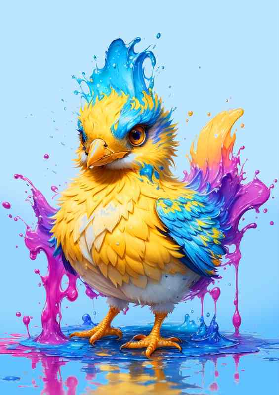 Dynamic Duck Dream Radiant Splash Art Design | Metal Poster