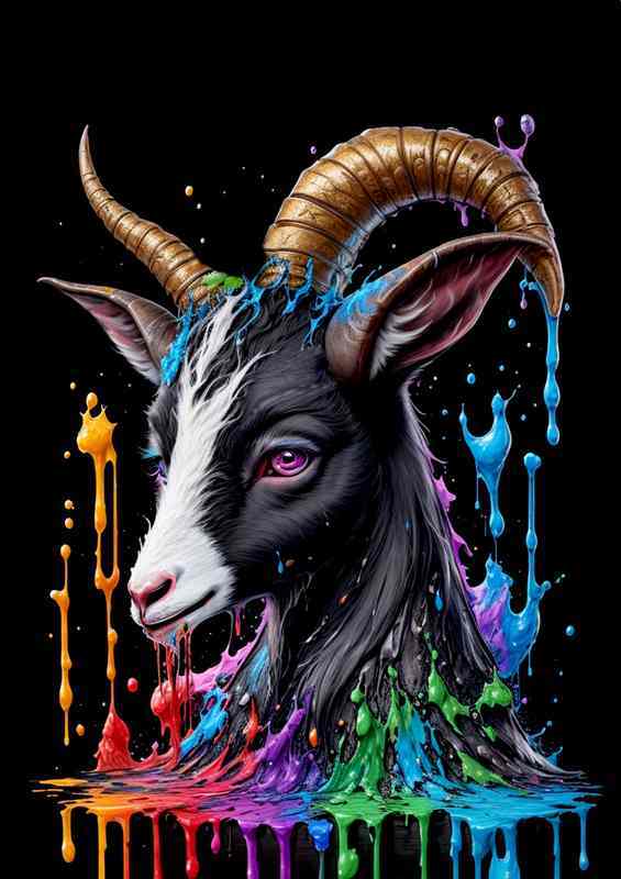 Dynamic Goat Dream Radiant Splash Art Design | Di-Bond