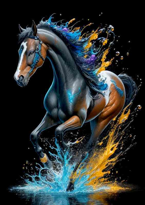 Majestic Equine Symphony | Metal Poster