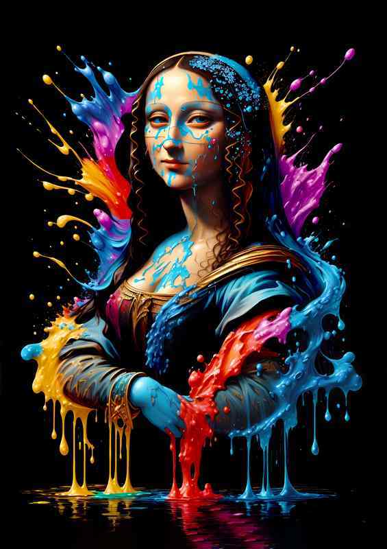 Mona liza splash art | Canvas