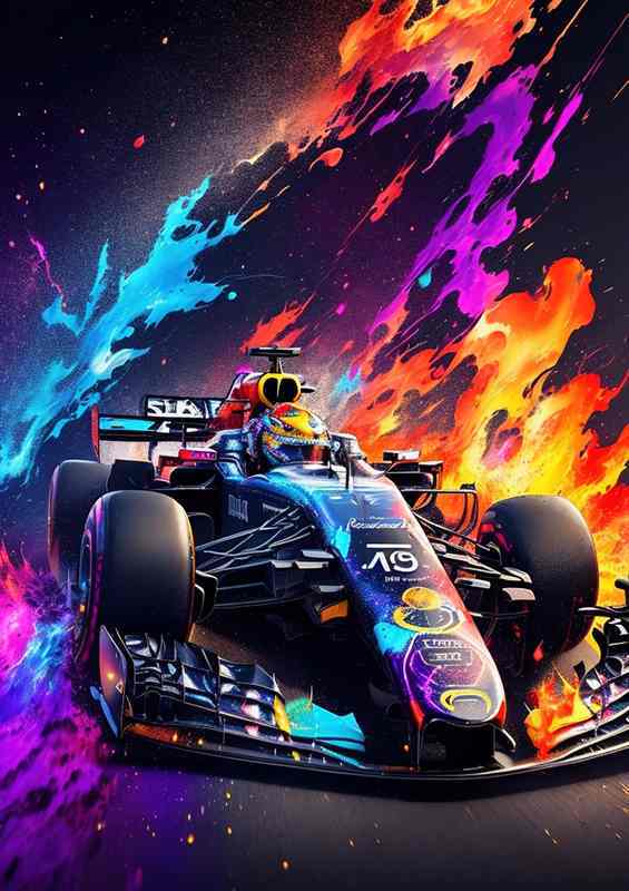 Racing Rebel Bold Lady Splash Art Display | Canvas