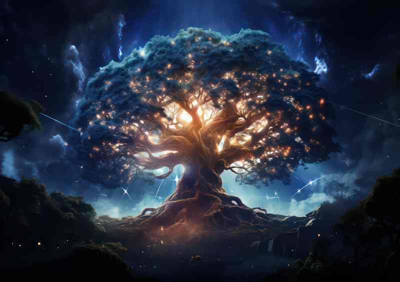 A Vision of Elegance at Night | Metal Poster