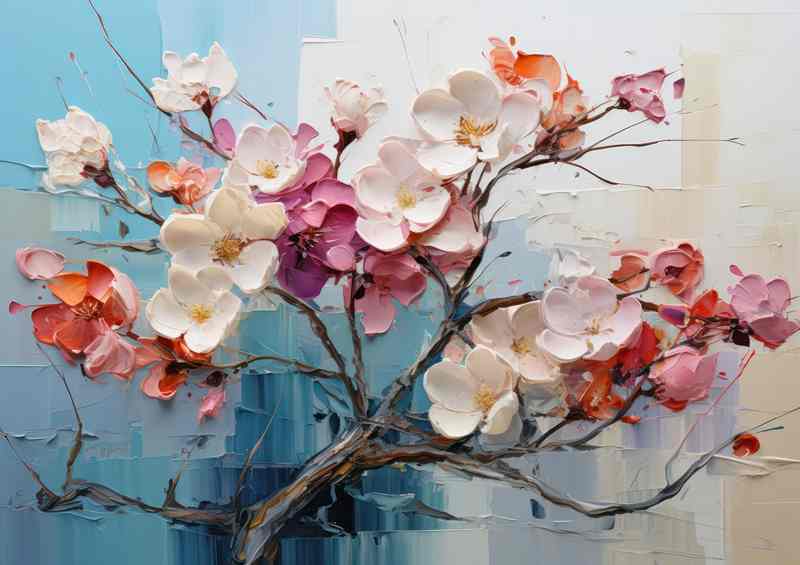 Abstract Floral Whirlwind | Metal Poster