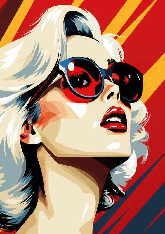 Lady gaga pop art with glasses | Canvas