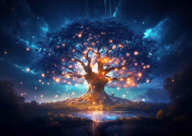 Out of The Blue light Explosion | Canvas