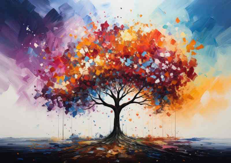 Rainbow Lights Tree | Canvas