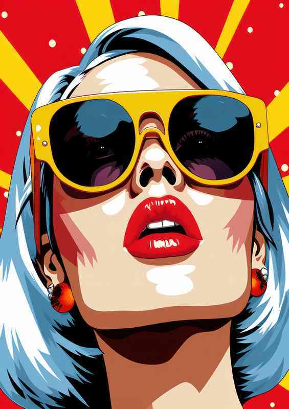 Lady gaga pop art with glasses style | Poster