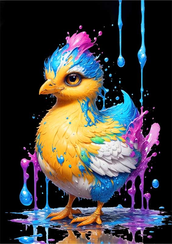 Cheeky chick splash art | Poster