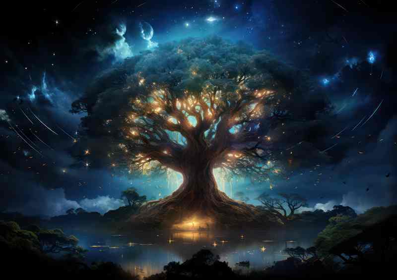 Tree of Life A Heavenly Drape Of Light | Poster