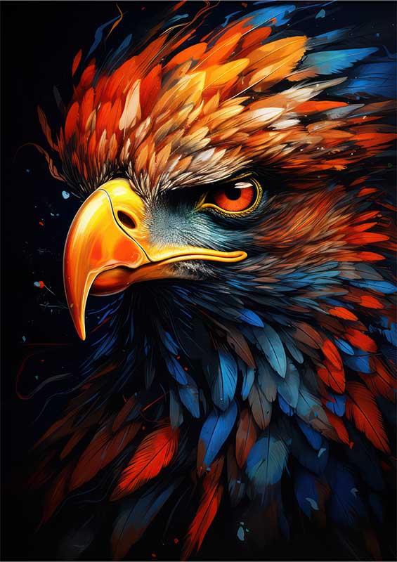 Majestic Eagles Filled With Colour Bird Of Prey | Poster