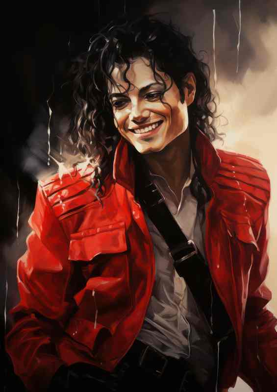 Michael jackson smilling painted style | Canvas