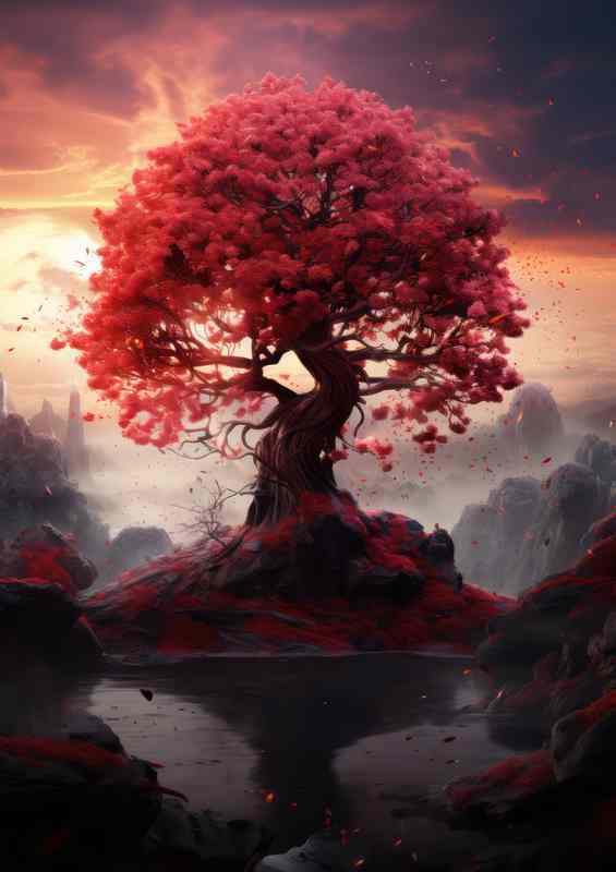 Crimson Elegance In Majesty | Metal Poster
