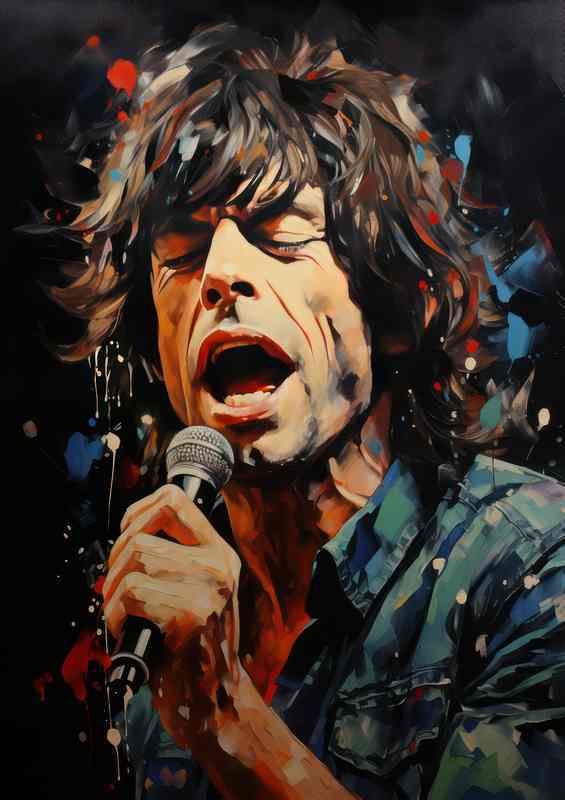 Mick Jagger painting style | Poster