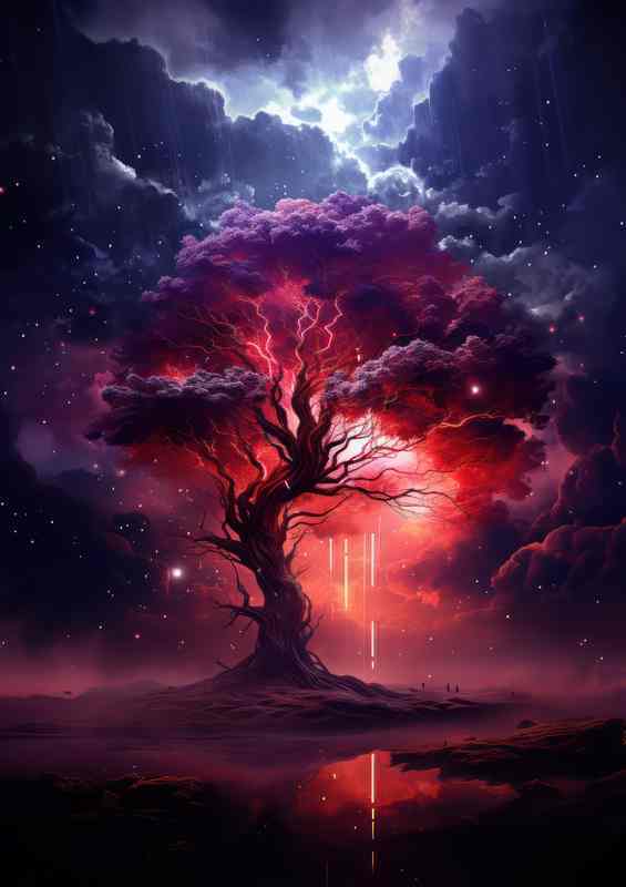 The Tree In night | Poster