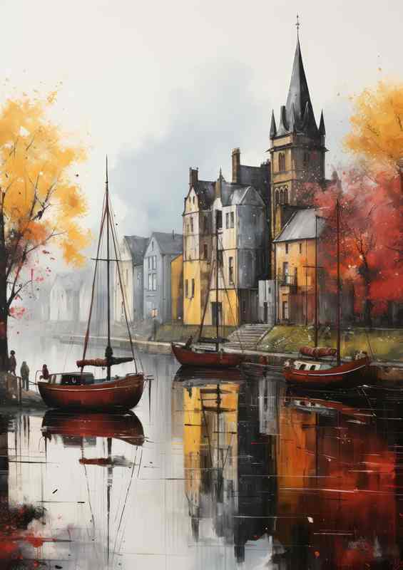 Houses On The Lakeside A Stillness | Di-Bond