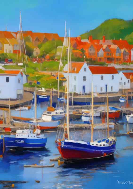 Seaside Harbour Charm | Metal Poster